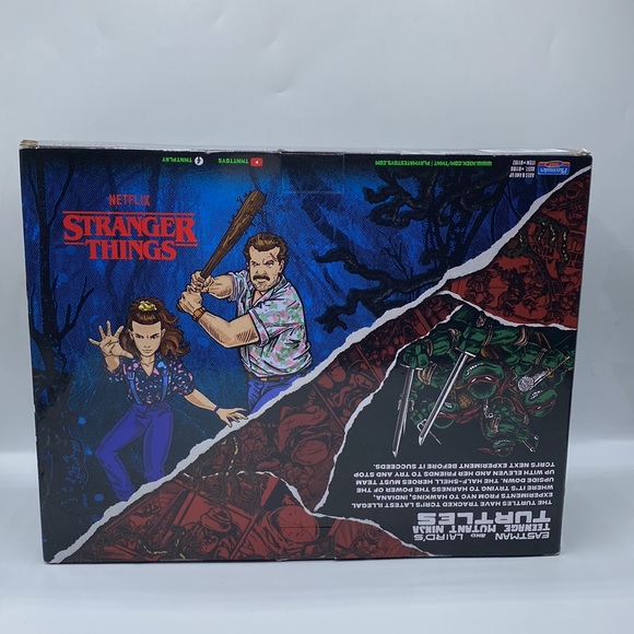 NWT Teenage Mutant Ninja Turtles Stranger Things Raphael & Hopper Action Figures - Picture 6 of 16